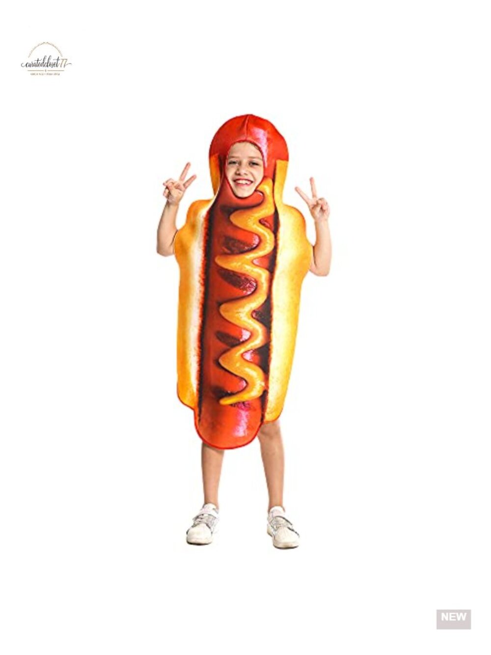 Kids Hot Dog Costume Tunic Lightweight Sponge Halloween Pretend Play